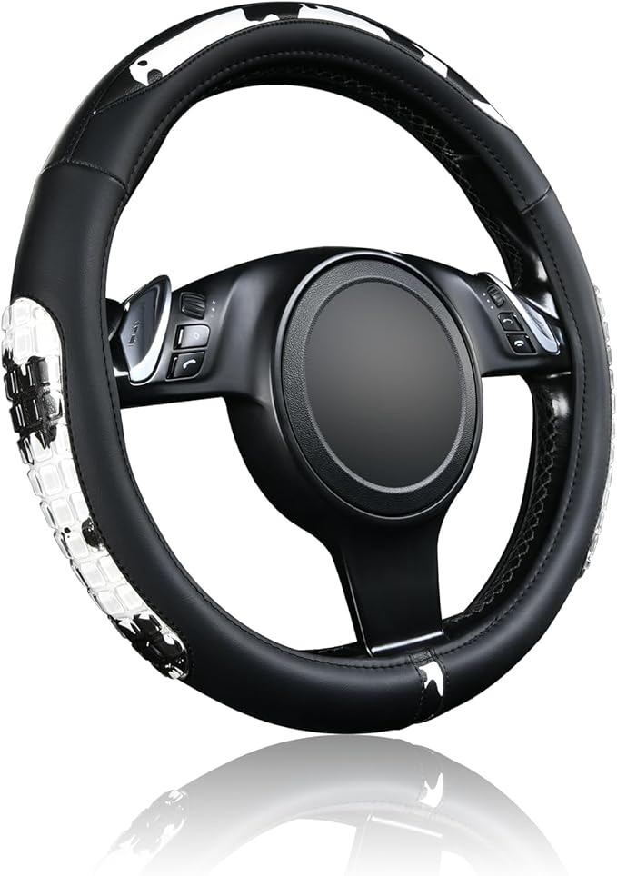Flying Banner car Steering Wheel Cover Gel Massage Velvet Cool Warm Universal Size 15 inches SUV Truck Anti Slip Odorless Sum