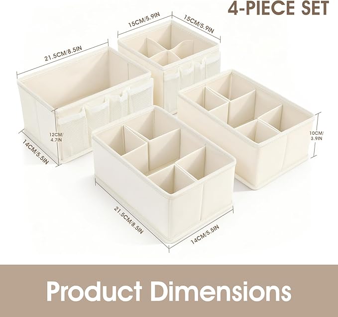 VERONLY Cosmetic Storage Bins Makeup Organizer, Adjustable Multifunction Storage Box Desk Drawer Divider for Makeup Brushes, 