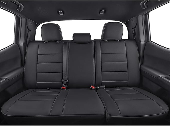 EKR Custom Fit Tacoma Rear Car Seat Covers for Select Toyota Tacoma 2016 2017 2018 2019 2020 2021 2022 2023 Access Cab - Seco