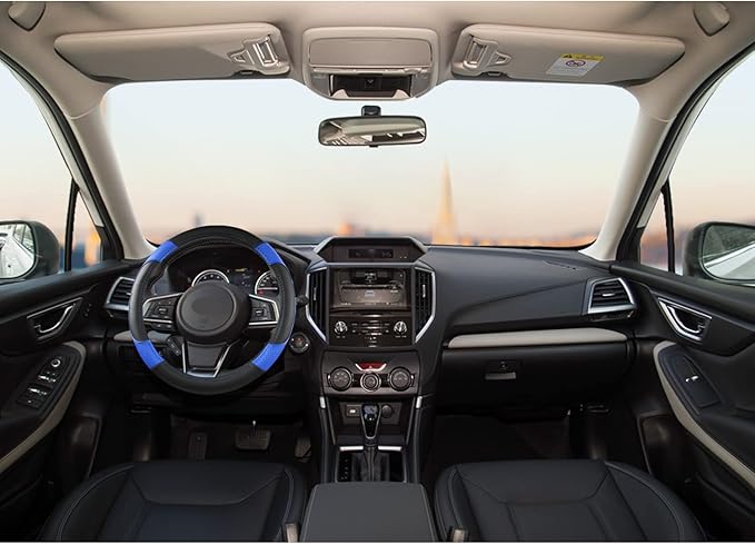 GIANT PANDA Customized Auto Steering Wheel Cover for Subaru Forester, Car Steering Wheel Cover for Subaru Outback and Crosstr