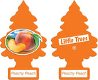 Little Trees Cardboard Hanging Car, Home & Office Air Freshener, Peachy Peach (Pack of 6)