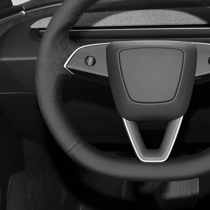 MEWANT DIY Stitching Steering Wheel Cover Wrap for Tesla Model 3 Highland 2023-2025/Model Y 2025 Highland for Tesla Model 3/Model Y Accessories