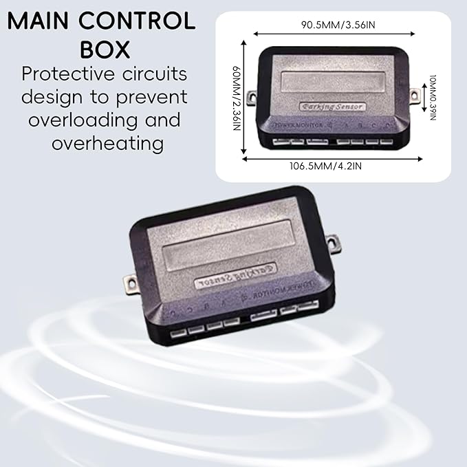 LCD Parking Sensor Kit - Displays Data on Original Screen, Easy Rear Installation, Compatible with CVBS Cameras (Not for AHD)