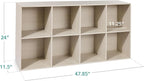 Best Choice Products 8-Cube Storage Organizer, 11in Shelf Opening, Bookcase, Display Shelf, Customizable w/ 3 Removable Back 