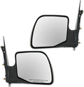 TRQ 2 Piece Driver and Passenger Side Mirror Assembly Set Electric Adjustment No Heat No Memory Black Compatible with 2003-20