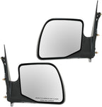 TRQ 2 Piece Driver and Passenger Side Mirror Assembly Set Electric Adjustment No Heat No Memory Black Compatible with 2003-20