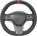 MEWANT Hand Stitched Steering Wheel Cover for Tesla Model 3 2017-2023 / Model Y 2020-2023 Accessories