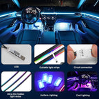 Universal LED Ambient Lighting Kit for Car Dashboard - Smart App Control, 16 Million RGB Colors, Motion Sensor, Easy Installation, Premium Silicone Strip for All Vehicles (Sedan, SUV, Truck)