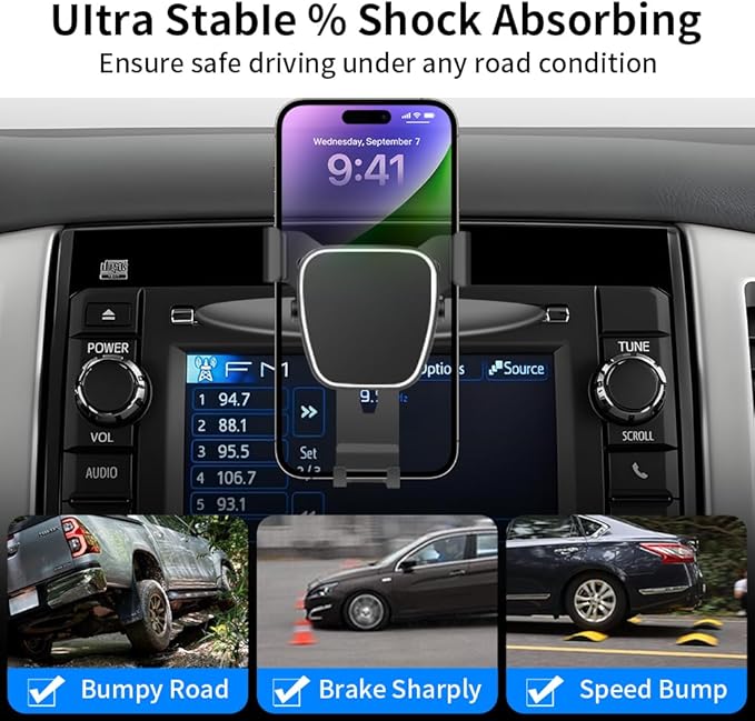 Car Phone Mount Holder For Toyota Tacoma 2000-2015，Sienna 2004-2020，4Runner 2002-2009 Auto Accessories Navigation Bracket Interior CD Slot Mount Screen Decoration dash board Mobile Cell Phone case