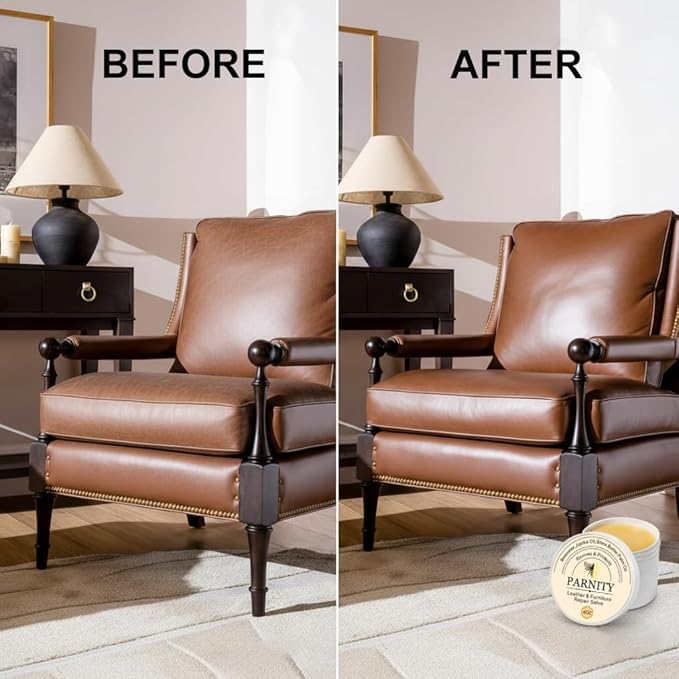 All-Natural Leather & Furniture Repair Salve,Leather Conditioner and Cleaner,Protect Soften Waterproof Leather Furniture,Car，
