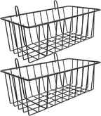 ULTECHNOVO Hanging Wire Basket 9.84X5.51X4.33 Inch Metal Storage Organizer for Pegboard Grid Wall Kitchen Garage Rv Tool Shed