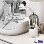 Dustproof Toothbrush Holders with Cover, Rotating Electric Toothbrush and Toothpaste Holder for Bathroom Countertop, 3 Slots 