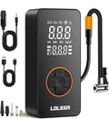Tire Inflator Portable Air Compressor-Super Compact Air Pump 150PSI, Cordless Electric Tire Pump for Car, Motorcycle, Bike, Ball, with Tire Gauge Pressure, Dual-Use Type (Large Screen)