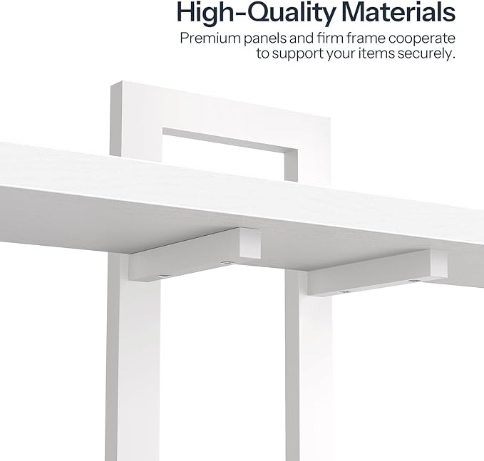 HOOBRO Floating Shelves, 15 Inch Wall Shelf Set of 2, Wall Mounted Storage Shelves 2-Tier, Hanging Bathroom Shelves, for Livi