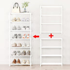 4-Tier Small Shoe Rack, Metal Stackable Kids Shoe Shelf Storage Zapateras Organizer,Narrow Shoe Rack Sturdy for Closet Hallwa