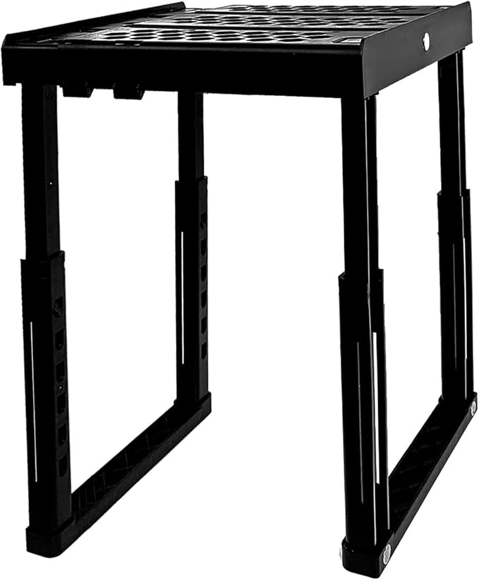 Locker Organizer Shelf， Adjustable Width and Height, Stackable, Ideal Locker Shelf for School, Office, Gym Lockers, or Even K