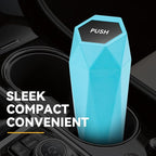 Auto Dynasty Car Trash Can with Lid, Blue Car Garbage Can Cup Holder for Interior, 1 Pack Mini Leakproof Garbage Can with 15Pcs Trash Bags, Multipurpose Storage Organizer for Vehicle Home Office
