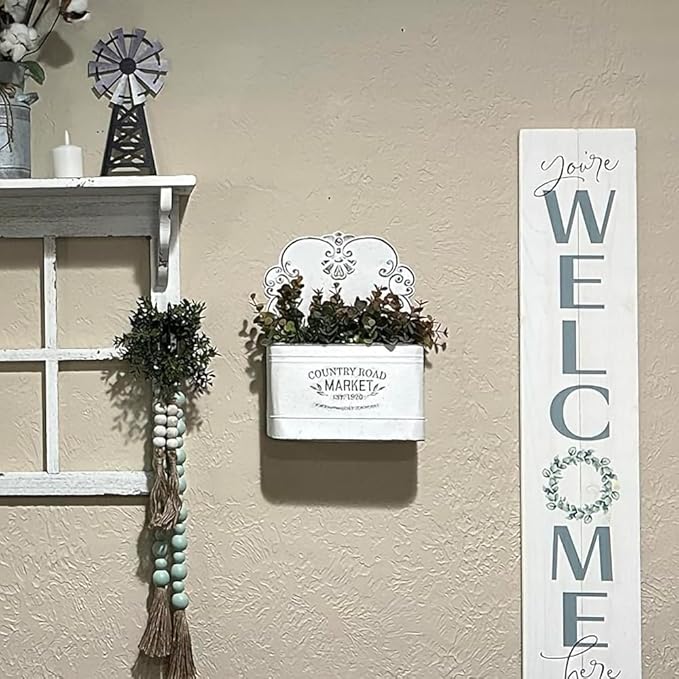 Hanging Storage Baskets Metal Wall Baskets for Mail, Files, Books & Accessories, Wall-Mounted Organizer for Entryway, Kitchen