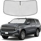 Windshield Sun Shade for Chevy/Chevrolet Suburban 2021-2024 2025 2026 Sunshade Front Window Shade Custom Fit Suburban Accessories Sun Visor Foldable Shade Blocks UV Rays Accessories