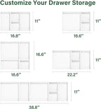 Kootek 16 Pack Drawer Organizer Clothes, Dresser Drawer Organizers for Clothing Fabric Foldable Closet Organizers and Storage