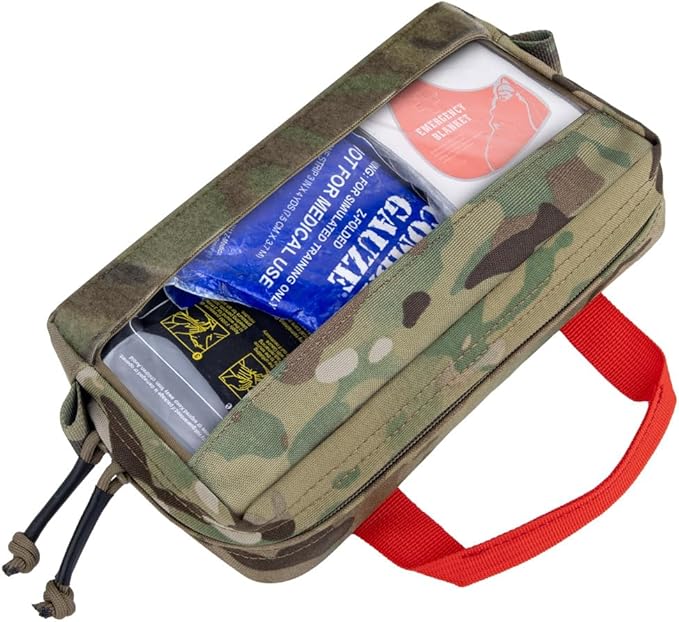 KRYDEX Clear Top Insert Bag with Hook Panel Tactical Packing Cube Travel Organizer Bag (Samll-MC)
