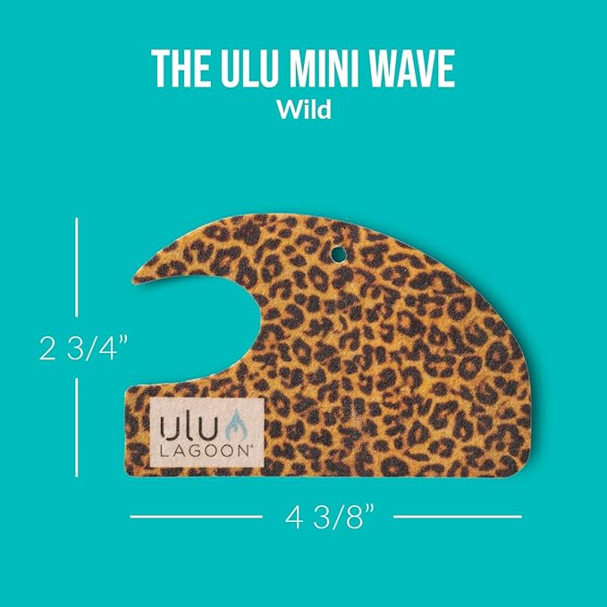 ulu Lagoon Hanging Car Air Freshener | Tropical Beach Coconut Surf Wax Scent Mini Wave | Long Lasting Car Freshener, Closet a
