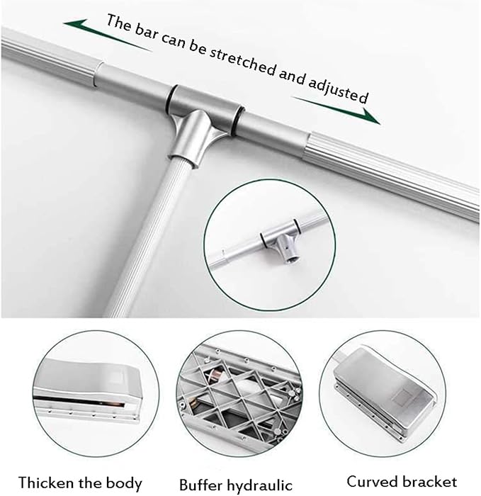 Heavy duty hanger Down Pull Wardrobe Rail Adjustable Clothes Rail Extendable Wardrobe Rail Closet and Wardrobe,Load Capacity 