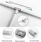 Heavy duty hanger Down Pull Wardrobe Rail Adjustable Clothes Rail Extendable Wardrobe Rail Closet and Wardrobe,Load Capacity 