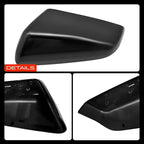 A-Premium Driver Side Rearview Mirror Cover Cap - Compatible with Chevy Chevrolet Equinox & GMC Terrain, 2018 2019 2020 2021 2022 2023 2024 - Replace # 23406417, Left Side Cap (Smooth Black)