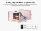 Kuject X-Large Shoe Storage Boxes Organizers Clear Plastic Stackable 12 Pack, Shoe Rack & Holder Substitute, Sneaker Containe