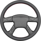 MEWANT Hand-Stitched Steering Wheel Cover for Chevy Silverado 1500 2500 3500 2003-2006 Trailblazer 2002-2009 Custom Wrap