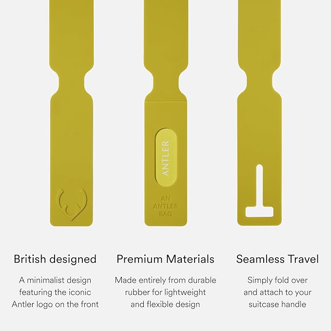 ANTLER Luggage Tags - Durable Rubber, for Suitcases & Travel Bags, Assorted Colors, Easy ID & Personalization, Fits Most Suit