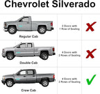 Side Window Rear Seat 2nd Row Sunshade Custom Fit for 2020 2021 2022 2023 2024 2025 2026 Chevrolet Silverado 2500 3500, 4Dr 4Door Crew Cab, UV Reflector Sun Protection Accessories (Set of 2)