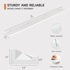 Floating Picture Ledge Shelves for Wall Set of 2, 72 Inches Picture Ledge Shelf with Long Large Nursery Book Shelf for Toys S