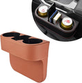 DXNQ Car Cup Holder Gap Filler Organizer, Multifunctional Auto Front Console Gap Filler with Cup Holder, Leather Extra Cup Ho