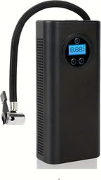 Portable Tire Inflator Air Compressor, Cordless Air Pump for Car Tires, Electric Bike Tire Pump for Motorcycle, Ball, Bicycle (Black)
