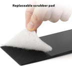 NEWISHTOOL Long Reach Auto Bulldozer Squeegee, Mini Paddle Scrubber for Window Tint Film Installing and Vehicle Windshield/Rear Window Glass Cleaning, 1 PC Bulldozer Tint Tool and 3 PCS Scrub Pads