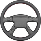 MEWANT Steering Wheel Cover for Chevy Silverado 1500/2500 / 3500 2003-2006 / Silverado 1500 2500HD 3500 Classic/Trailblazer Hand-Stitched Microfiber Leather Steering Wheel Wrap