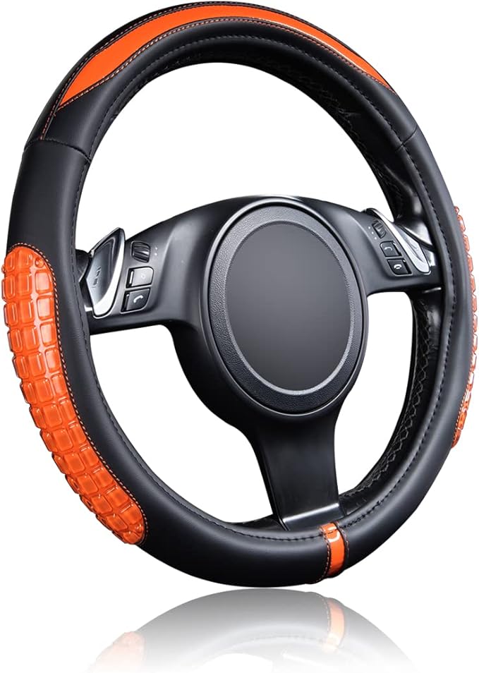 Flying Banner car Steering Wheel Cover Gel Massage Velvet Cool Warm Universal Size 15 inches SUV Truck Anti Slip Odorless Sum