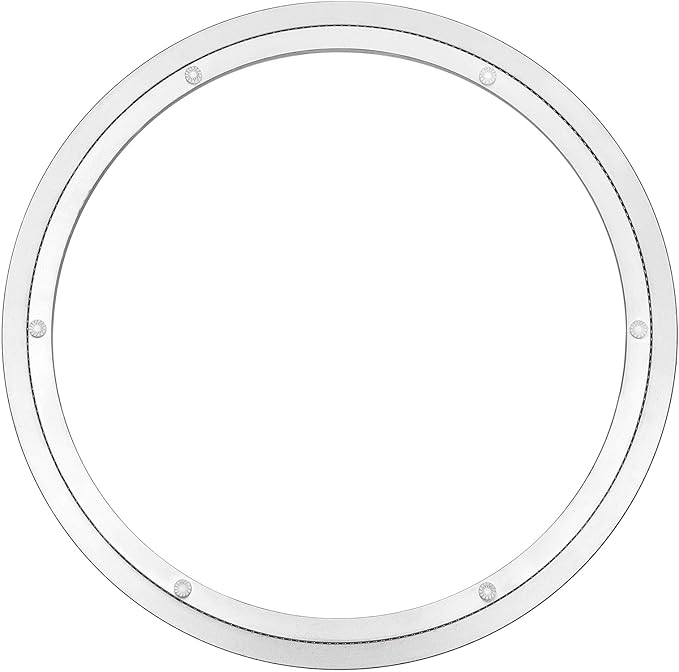 MECCANIXITY Aluminum Lazy Susan 14 Inch Turntable Ring Large Bearing Metal Rotating Turntable Bearings Swivel Plate Hardware 