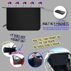 ggomaART Car Side Window Sun Shade - Universal Reversible Magnetic Curtain for Baby and Kids with Sun Protection Block Damage from Direct Bright Sunlight, and Heat - 1 Piece of Solid Black