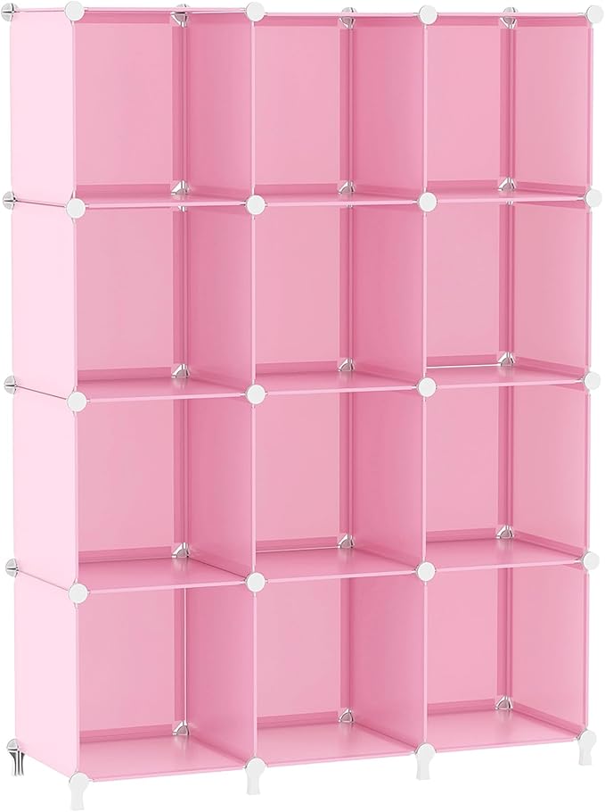 AWTATOS Cube Storage Organizer Protable Closet Organizers and Storage for Kids DIY Stackable 12 Cube Storage Shelves Clothes 