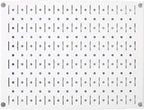 Wall Control Pegboard Wall Organizer Tiles Modular Metal Pegboard Tiling Set - Four 12-Inch Tall x 16-Inch Wide White Peg Boa