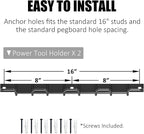 UNITEDPOWER Wall Mounted Power Tool Organizer Holder, Heavy Duty Utility Storage Rack for Battery Powered Hand Tools, Cordles