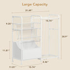 BBLIKE Kids Bookshelf and Stuffed Animal Storage - Multi-Function Nursery Book Shelves with Leather Toy Box and PVC Book Disp