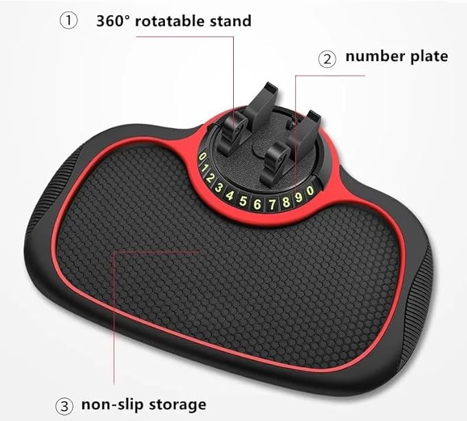 Multifunction Car Anti-Slip Mat Auto Phone Holder, Car Phone Mount Silicone Car Pad Mat, Universal Multifunction Car Dashboar