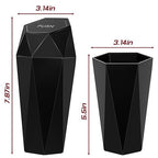 Car Trash Can with Lid, Mini Car Trash Cup with 30 Additional Trash Bags, Car Accessories for Interior, Leakproof Vehicle Garbage Bin for Car, Home, Office - 2 Packs, Black