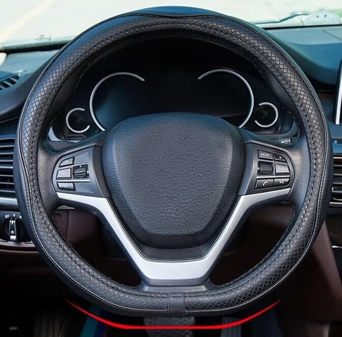 Mayco Bell Flat Bottom Size Steering Wheel Cover Anti-Slip,Safety,Soft,Breathable,Durable,Full Surround,Comfortable Grip Micr