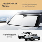Spigen Triple-Coated CryoShade Front Windshield Sunshade (Reinforced Velcro Strap) Designed for Rivian R1T & R1S