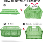 4 Pack 20L Large Closet Storage Baskets Bins for Shelves | Foldable Closet Organizers and Storage with Handles Home Organizat